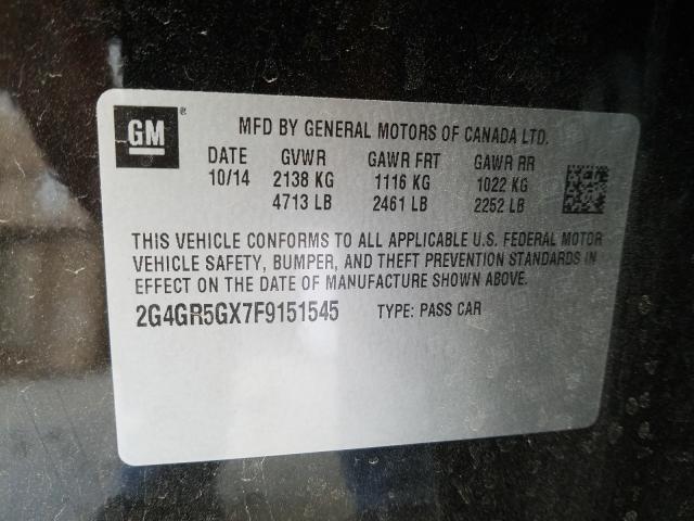 Photo 9 VIN: 2G4GR5GX7F9151545 - BUICK REGAL PREM 