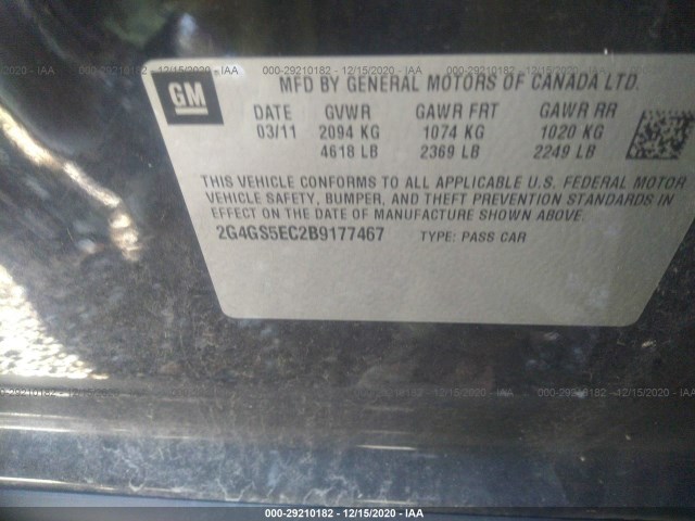 Photo 8 VIN: 2G4GS5EC2B9177467 - BUICK REGAL 