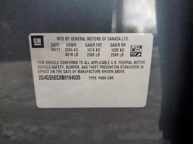 Photo 11 VIN: 2G4GS5EC8B9184035 - BUICK REGAL CXL 