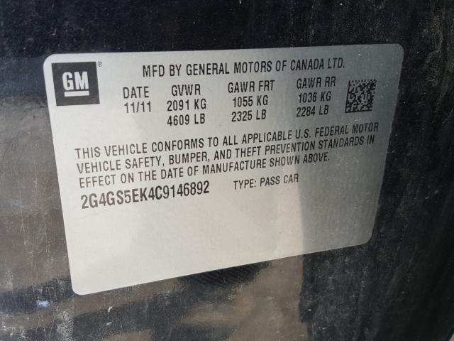 Photo 9 VIN: 2G4GS5EK4C9146892 - BUICK REGAL PREM 