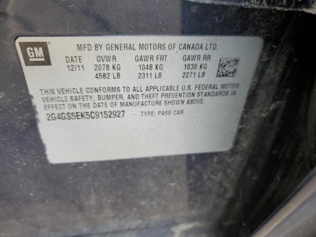 Photo 11 VIN: 2G4GS5EK5C9152927 - BUICK REGAL PREM 