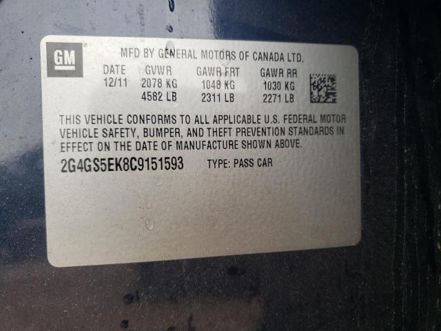 Photo 11 VIN: 2G4GS5EK8C9151593 - BUICK REGAL PREM 