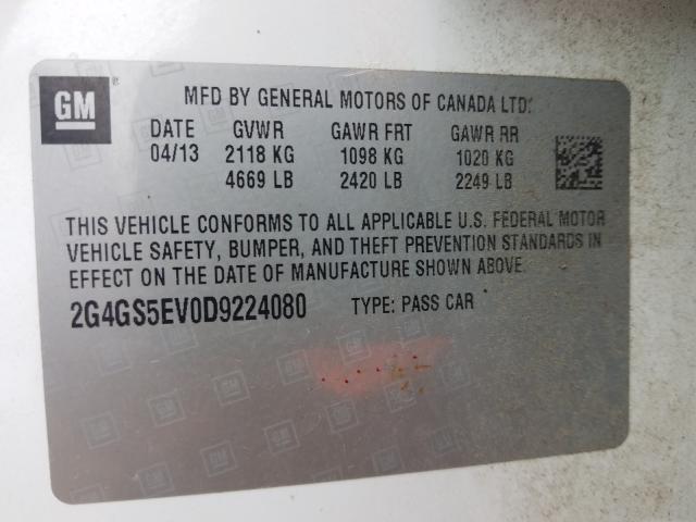 Photo 9 VIN: 2G4GS5EV0D9224080 - BUICK REGAL PREM 