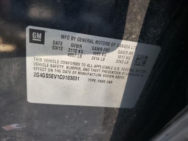 Photo 9 VIN: 2G4GS5EV1C9183831 - BUICK REGAL PREM 