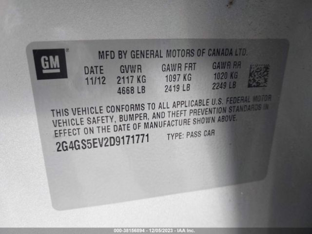 Photo 8 VIN: 2G4GS5EV2D9171771 - BUICK REGAL 