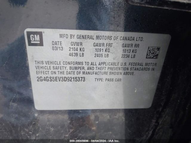 Photo 8 VIN: 2G4GS5EV3D9215373 - BUICK REGAL 