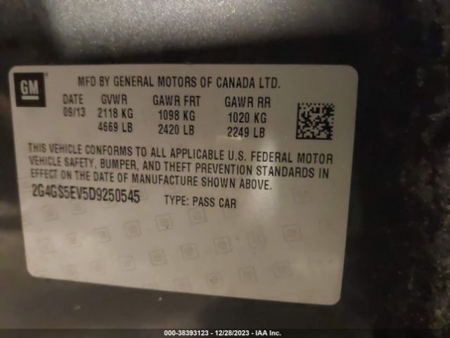 Photo 8 VIN: 2G4GS5EV5D9250545 - BUICK REGAL 