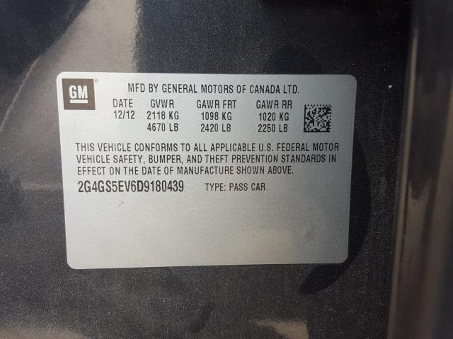 Photo 9 VIN: 2G4GS5EV6D9180439 - BUICK REGAL PREM 