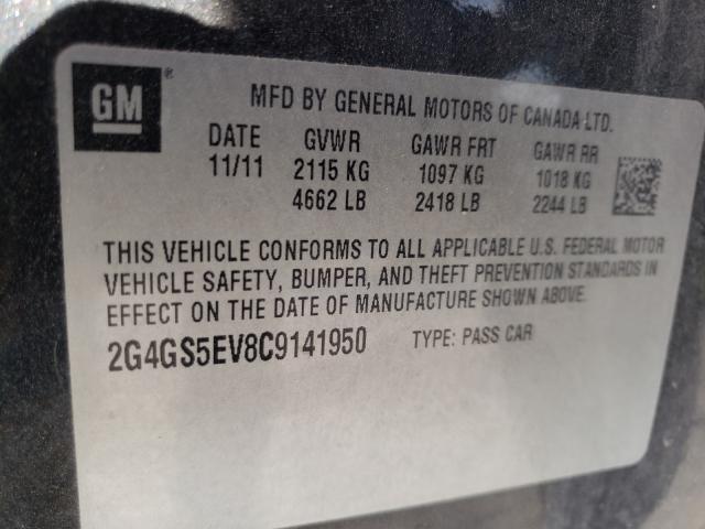 Photo 9 VIN: 2G4GS5EV8C9141950 - BUICK REGAL PREM 