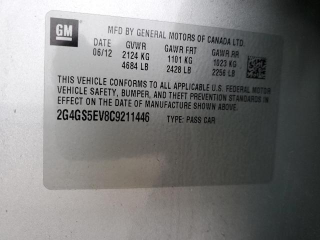 Photo 11 VIN: 2G4GS5EV8C9211446 - BUICK REGAL PREM 