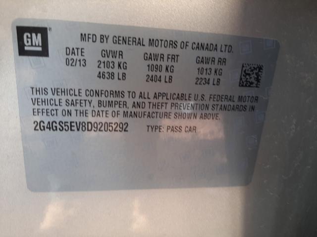 Photo 9 VIN: 2G4GS5EV8D9205292 - BUICK REGAL PREM 