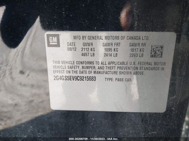 Photo 8 VIN: 2G4GS5EV9C9215683 - BUICK REGAL 