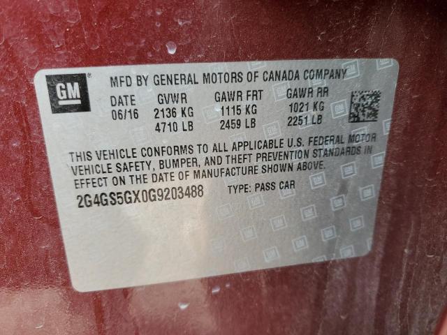 Photo 11 VIN: 2G4GS5GX0G9203488 - BUICK REGAL PREM 