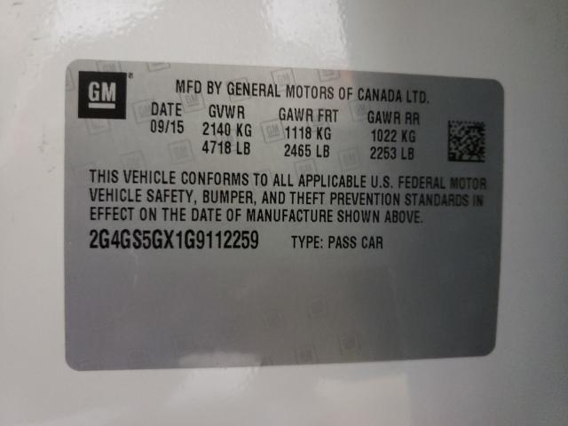 Photo 9 VIN: 2G4GS5GX1G9112259 - BUICK REGAL PREM 