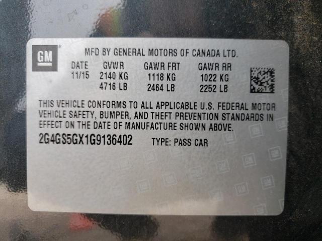 Photo 9 VIN: 2G4GS5GX1G9136402 - BUICK REGAL PREM 