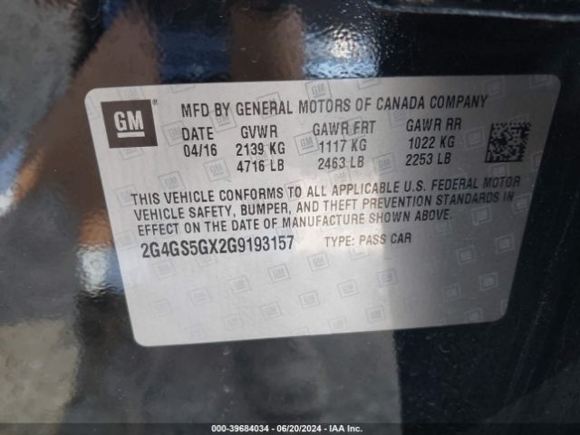 Photo 8 VIN: 2G4GS5GX2G9193157 - BUICK REGAL 