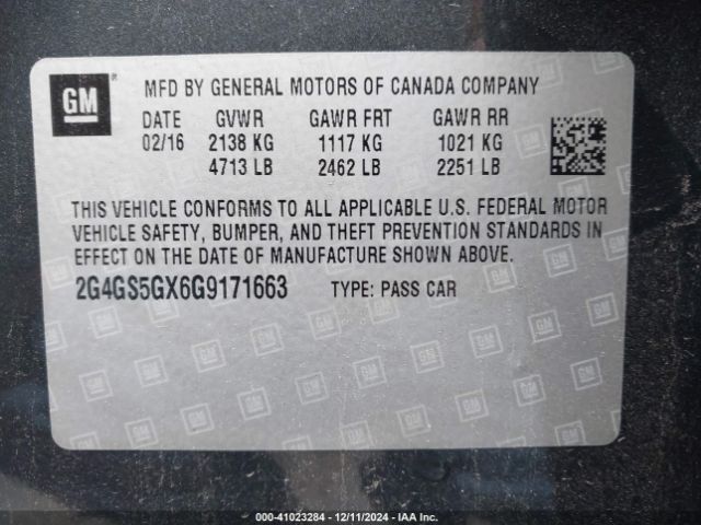 Photo 8 VIN: 2G4GS5GX6G9171663 - BUICK REGAL 