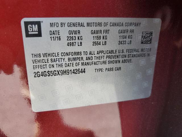 Photo 11 VIN: 2G4GS5GX9H9142644 - BUICK REGAL PREM 