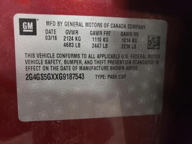 Photo 12 VIN: 2G4GS5GXXG9187543 - BUICK REGAL PREM 