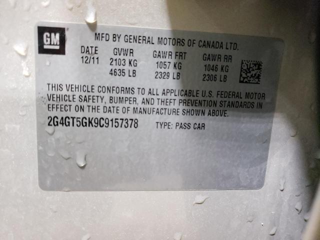 Photo 9 VIN: 2G4GT5GK9C9157378 - BUICK REGAL PREM 