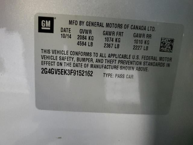 Photo 9 VIN: 2G4GV5EK3F9152162 - BUICK REGAL 