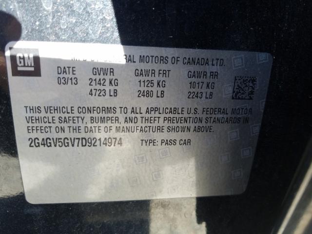 Photo 9 VIN: 2G4GV5GV7D9214974 - BUICK REGAL GS 