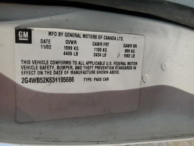 Photo 12 VIN: 2G4WB52K631195686 - BUICK REGAL 