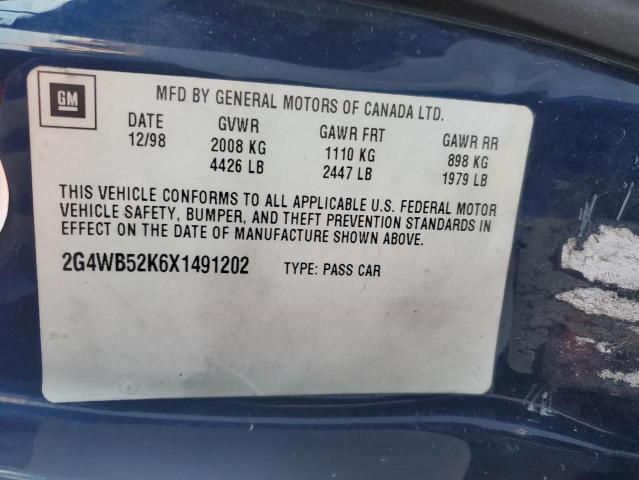 Photo 11 VIN: 2G4WB52K6X1491202 - BUICK REGAL LS 