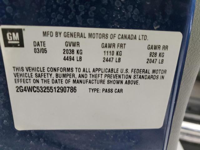 Photo 11 VIN: 2G4WC532551290786 - BUICK LACROSSE 