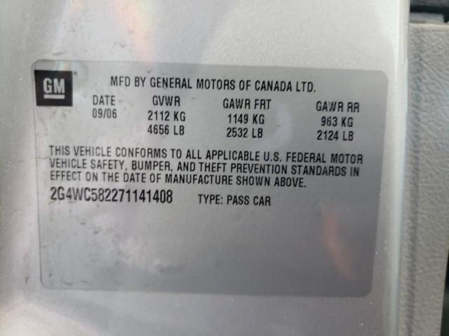 Photo 11 VIN: 2G4WC582271141408 - BUICK LACROSSE 