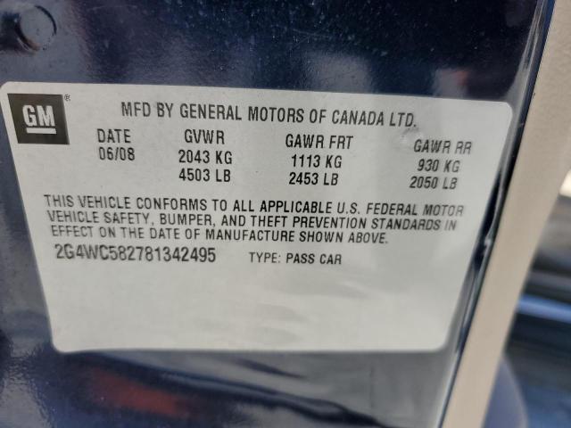 Photo 12 VIN: 2G4WC582781342495 - BUICK LACROSSE C 