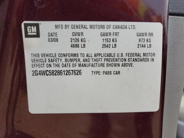 Photo 11 VIN: 2G4WC582861267626 - BUICK LACROSSE C 