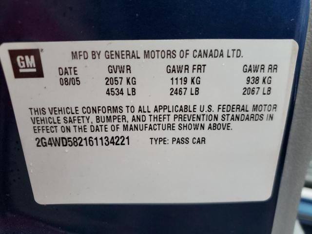 Photo 11 VIN: 2G4WD582161134221 - BUICK LACROSSE C 