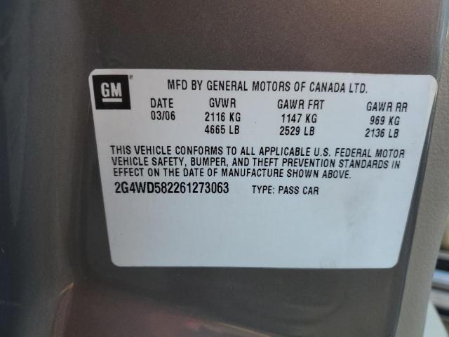 Photo 11 VIN: 2G4WD582261273063 - BUICK LACROSSE 