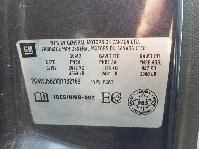 Photo 9 VIN: 2G4WJ582X81132169 - BUICK ALLURE CXL 