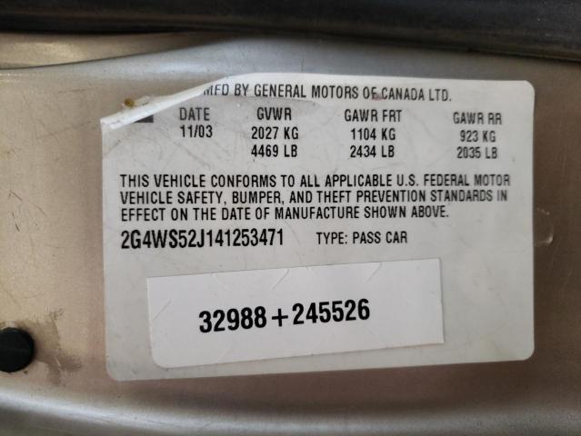 Photo 11 VIN: 2G4WS52J141253471 - BUICK CENTURY 