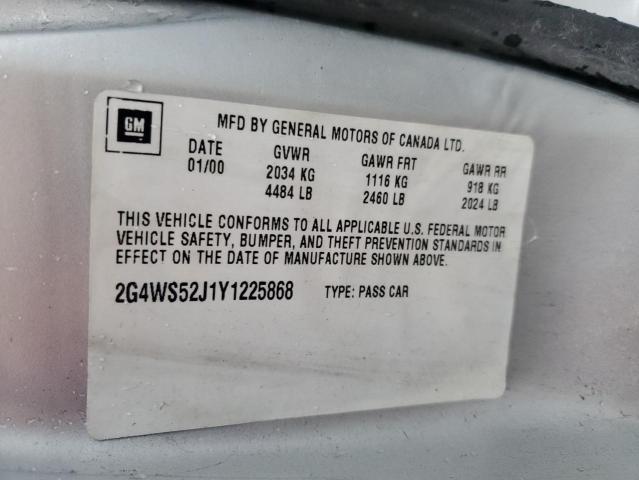 Photo 11 VIN: 2G4WS52J1Y1225868 - BUICK CENTURY CU 