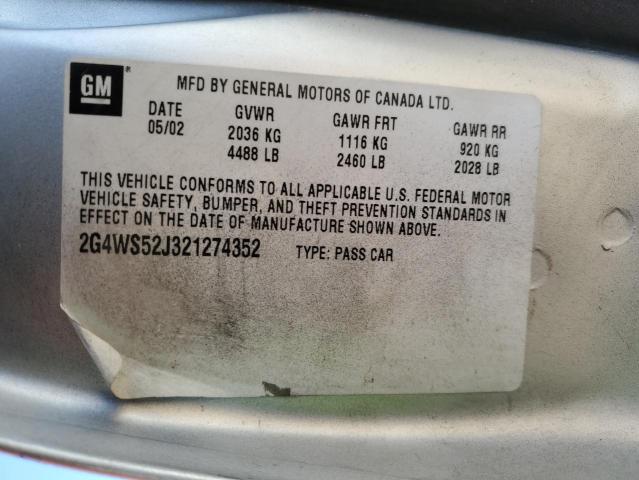 Photo 11 VIN: 2G4WS52J321274352 - BUICK CENTURY 