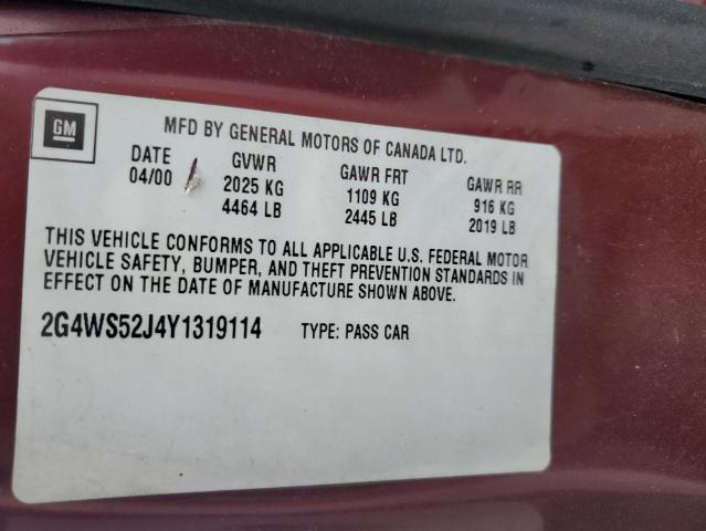 Photo 11 VIN: 2G4WS52J4Y1319114 - BUICK CENTURY CU 