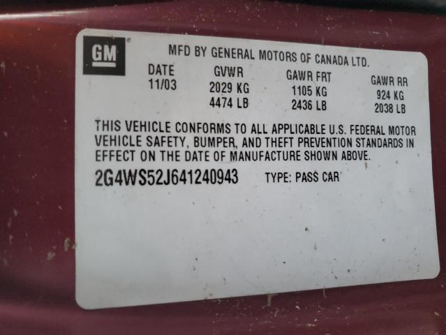 Photo 11 VIN: 2G4WS52J641240943 - BUICK CENTURY 