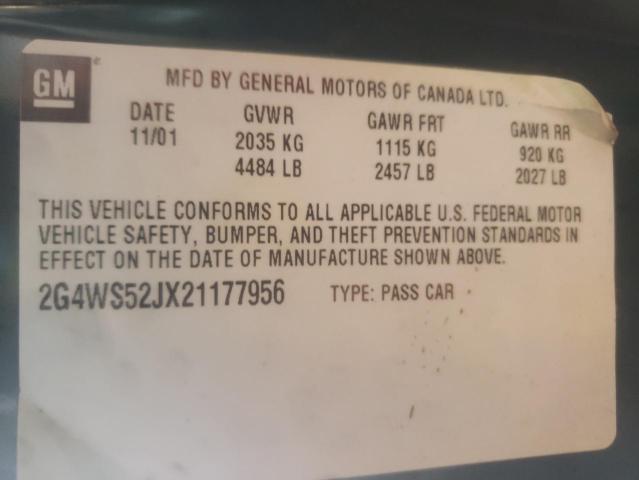 Photo 11 VIN: 2G4WS52JX21177956 - BUICK CENTURY 