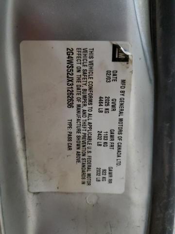 Photo 12 VIN: 2G4WS52JX31262636 - BUICK CENTURY 