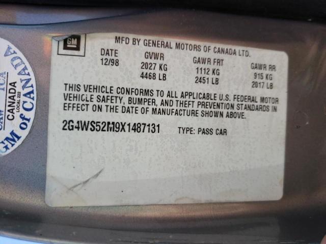 Photo 9 VIN: 2G4WS52M9X1487131 - BUICK CENTURY CU 