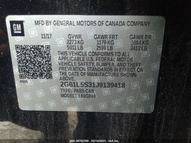 Photo 8 VIN: 2G61L5S31J9139418 - CADILLAC XTS 