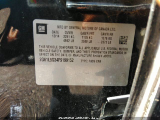 Photo 8 VIN: 2G61L5S34F9199152 - CADILLAC XTS 