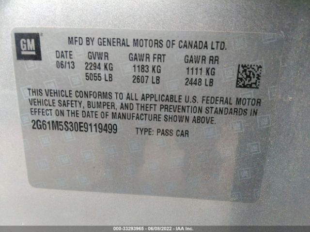 Photo 8 VIN: 2G61M5S30E9119499 - CADILLAC XTS 