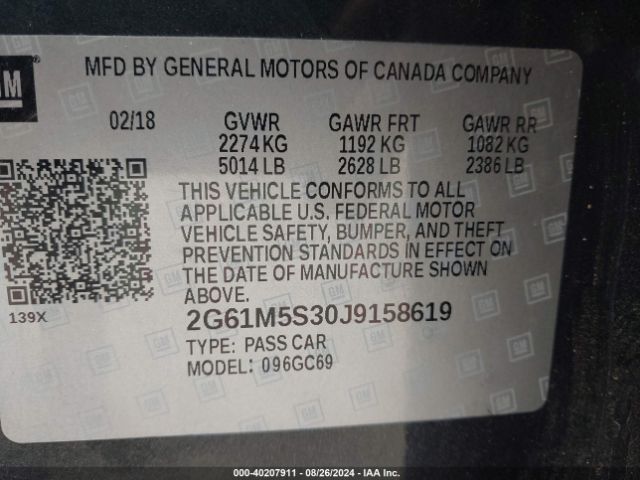 Photo 8 VIN: 2G61M5S30J9158619 - CADILLAC XTS 