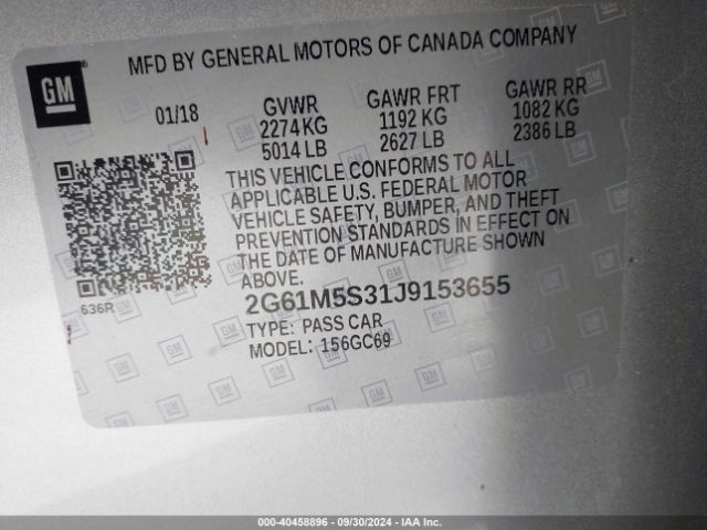 Photo 8 VIN: 2G61M5S31J9153655 - CADILLAC XTS 