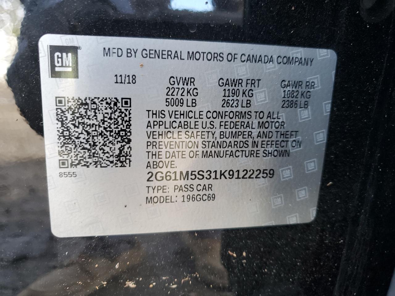 Photo 11 VIN: 2G61M5S31K9122259 - CADILLAC XTS 