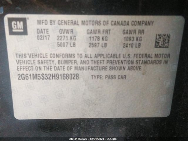 Photo 8 VIN: 2G61M5S32H9168028 - CADILLAC XTS 